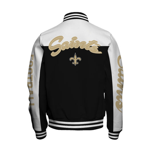 New Orleans Saints Unisex Athletic Legacy Varsity Jacket AZBTVJK000179