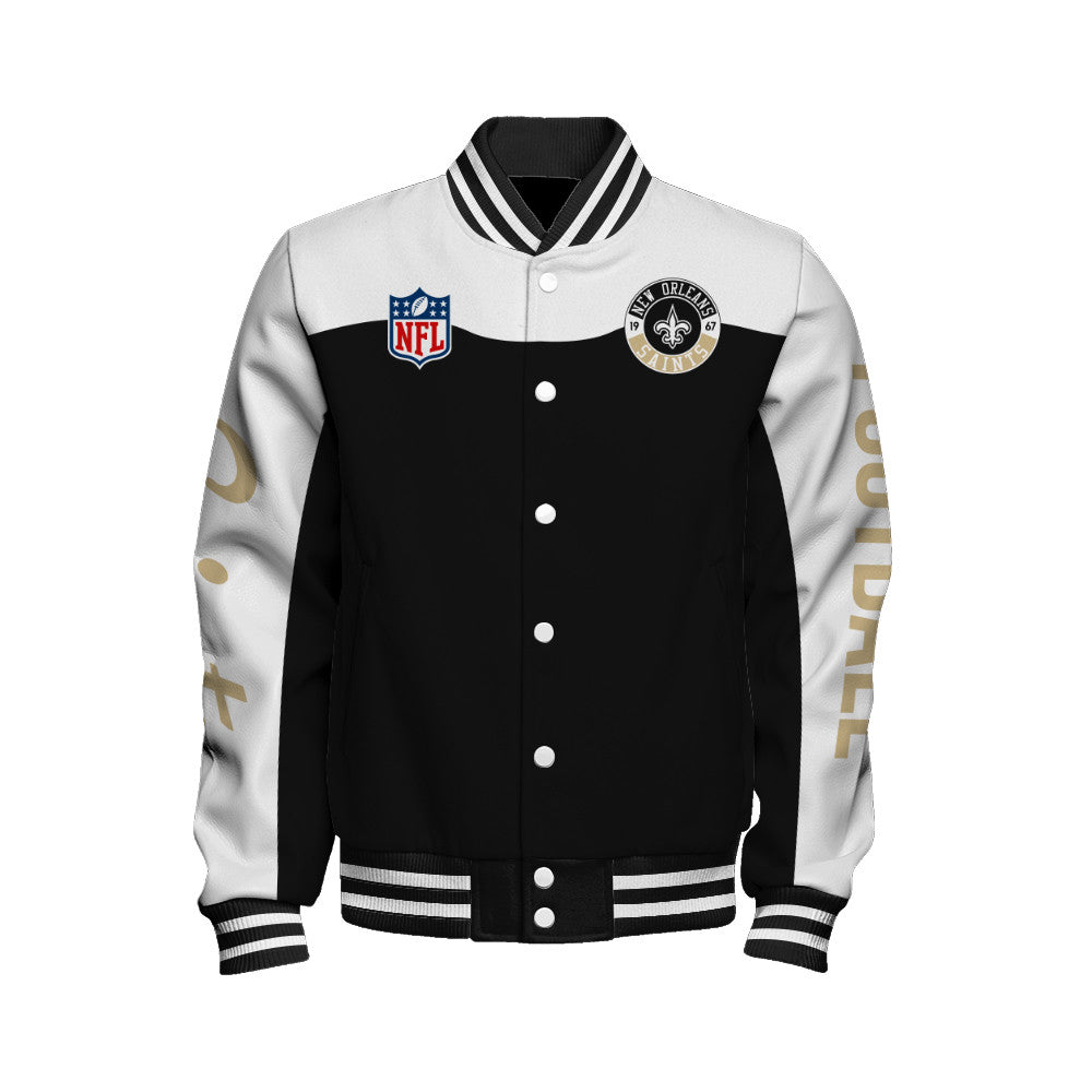 New Orleans Saints Unisex Athletic Legacy Varsity Jacket AZBTVJK000179