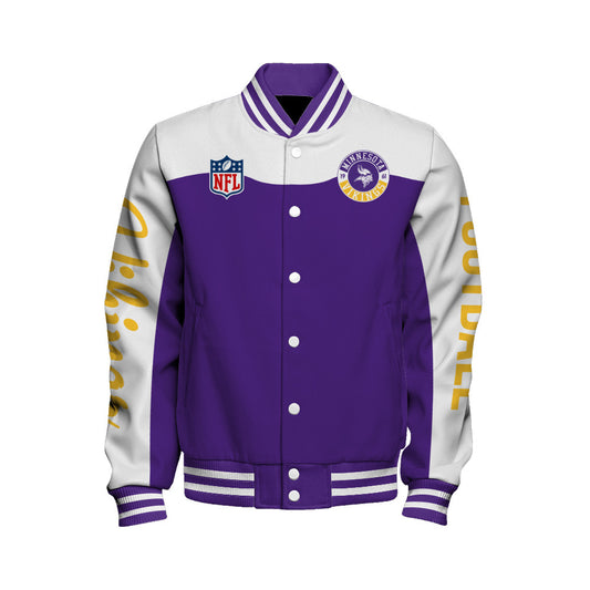 Minnesota Vikings Unisex Athletic Legacy Varsity Jacket AZBTVJK000181