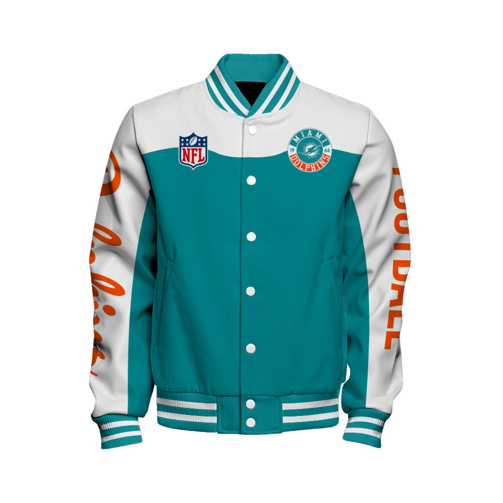 Miami Dolphins Unisex Athletic Legacy Varsity Jacket AZBTVJK000182
