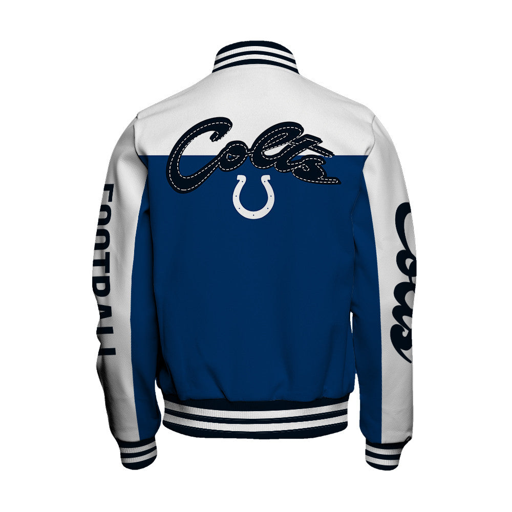 Indianapolis Colts Unisex Athletic Legacy Varsity Jacket AZBTVJK000188