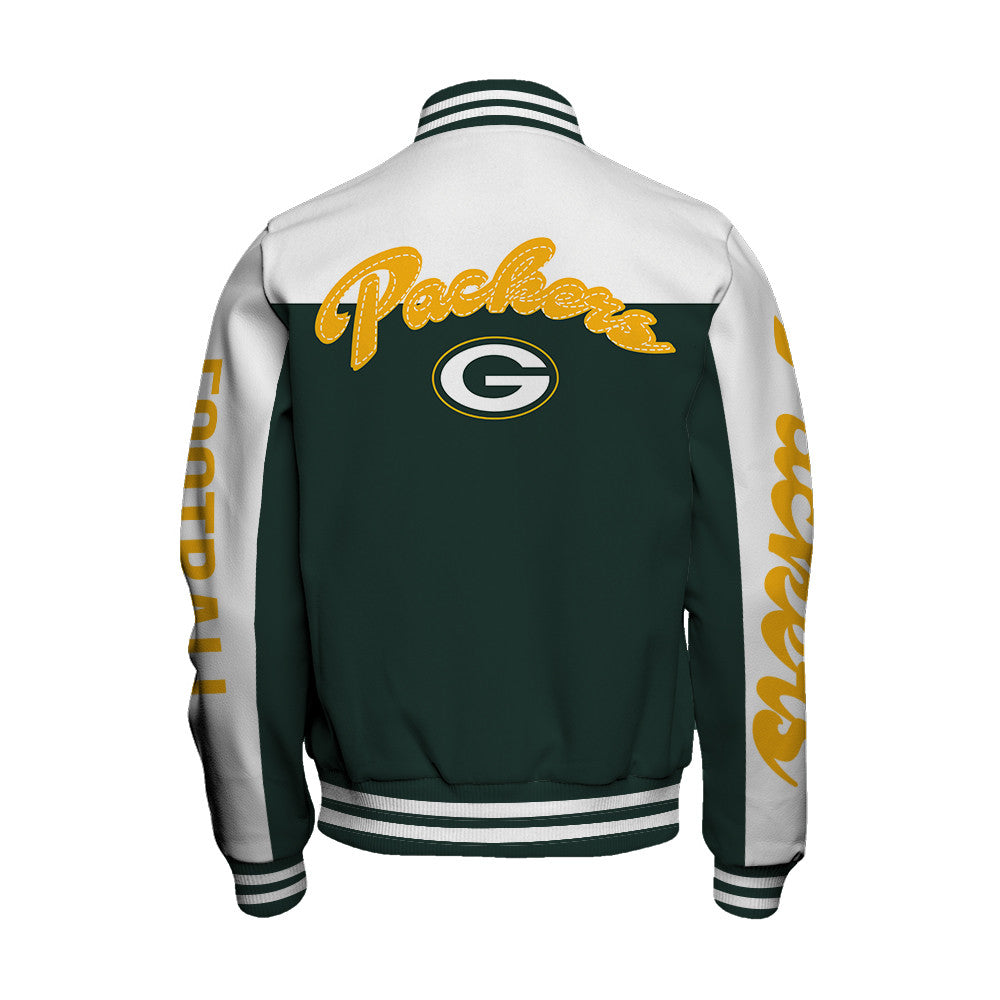 Green Bay Packers Unisex Athletic Legacy Varsity Jacket AZBTVJK000190