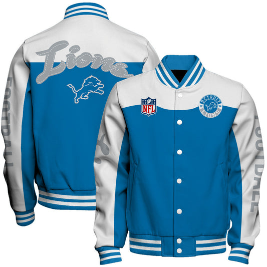 Detroit Lions Unisex Athletic Legacy Varsity Jacket AZBTVJK000191