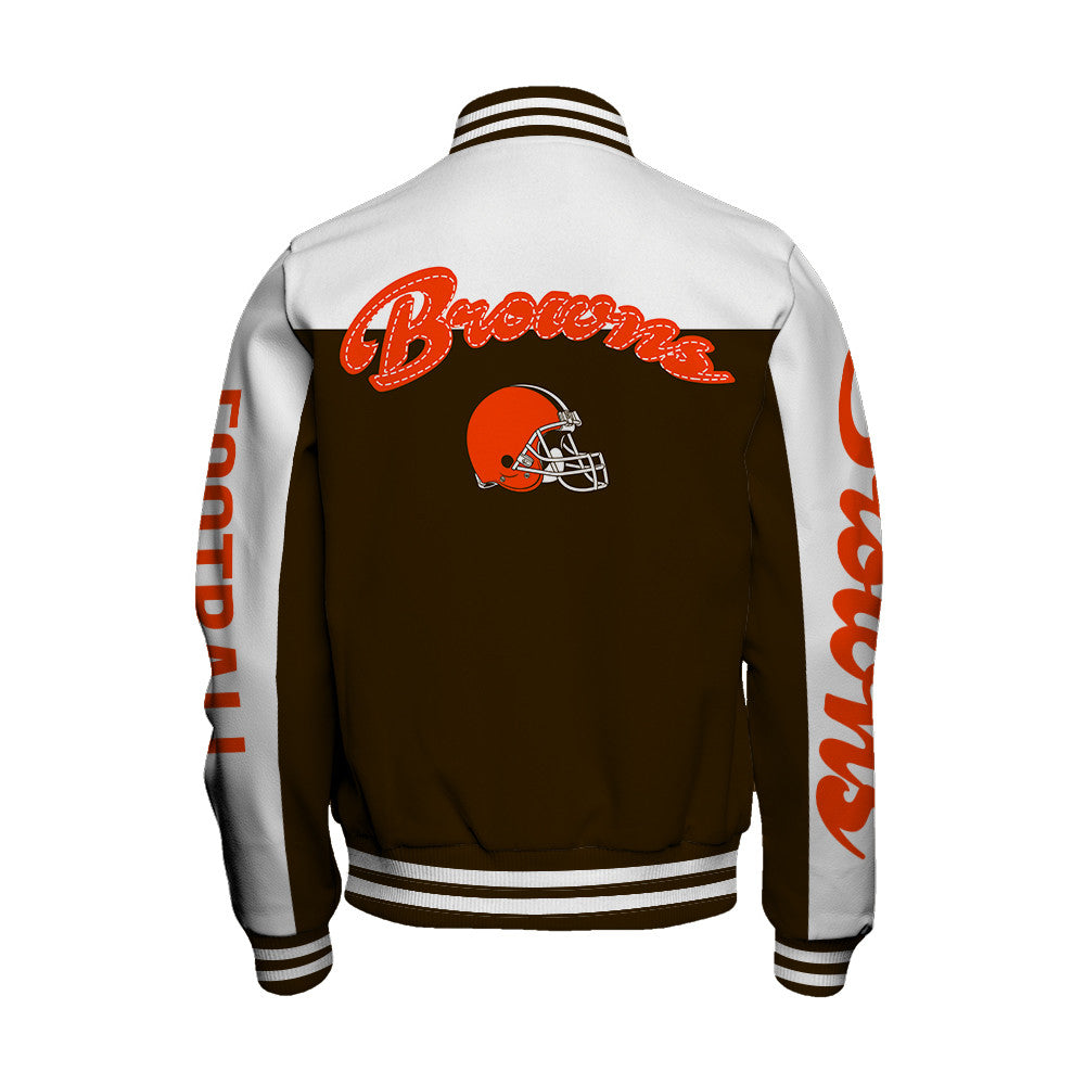 Cleveland Browns Unisex Athletic Legacy Varsity Jacket AZBTVJK000194