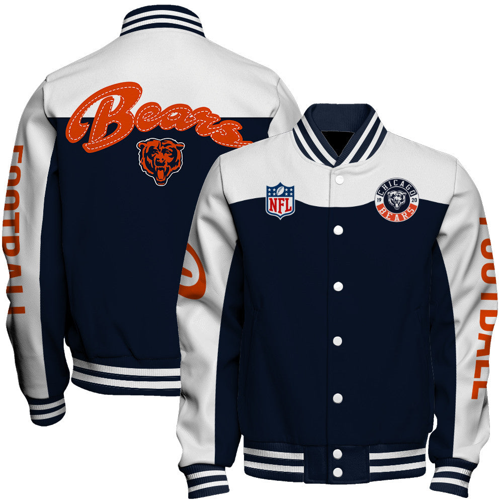 Chicago Bears Unisex Athletic Legacy Varsity Jacket AZBTVJK000196