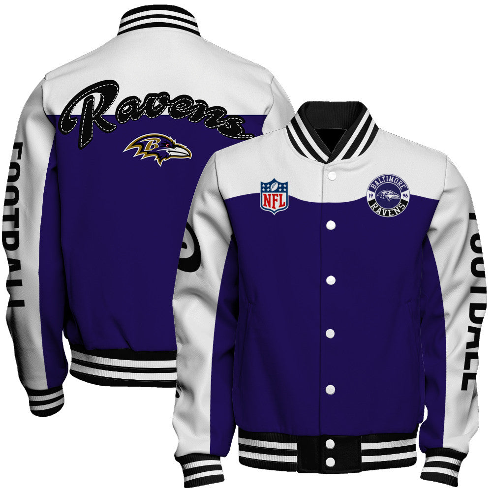 Baltimore Ravens Unisex Athletic Legacy Varsity Jacket AZBTVJK000199