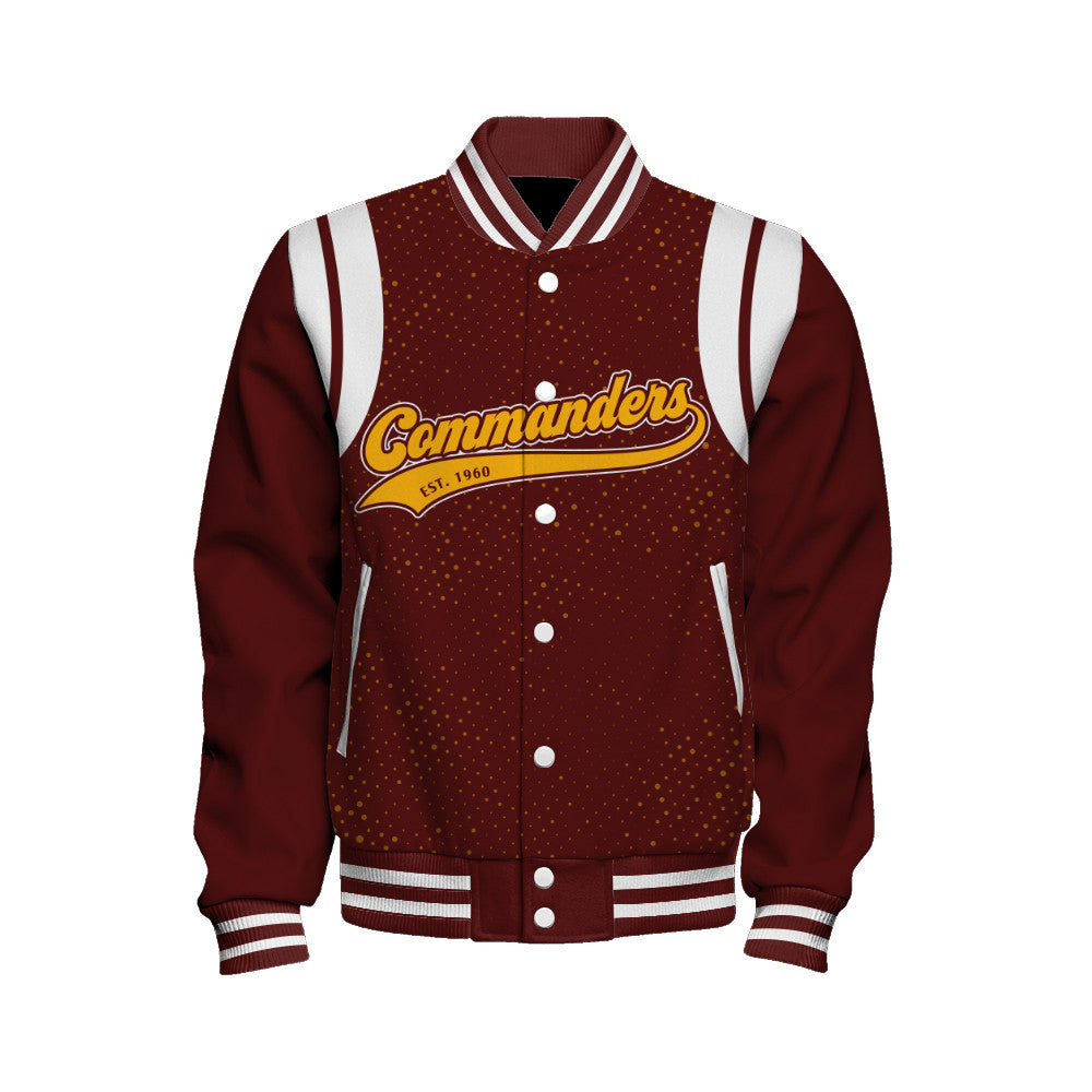 Washington Commanders Unisex Athletic Legacy Varsity Jacket AZBTVJK000207