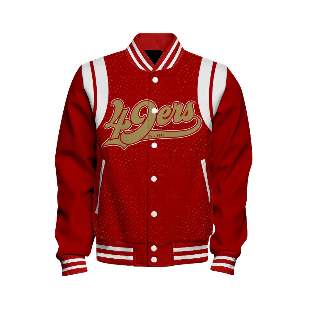 San Francisco 49ers Unisex Athletic Legacy Varsity Jacket AZBTVJK000211