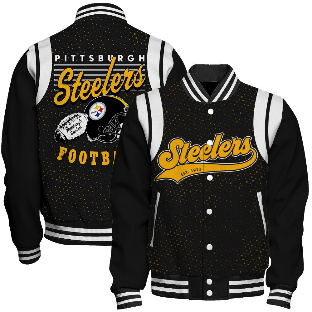 Pittsburgh Steelers Unisex Athletic Legacy Varsity Jacket AZBTVJK000212