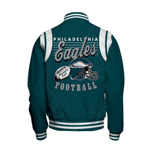Philadelphia Eagles Unisex Athletic Legacy Varsity Jacket AZBTVJK000213