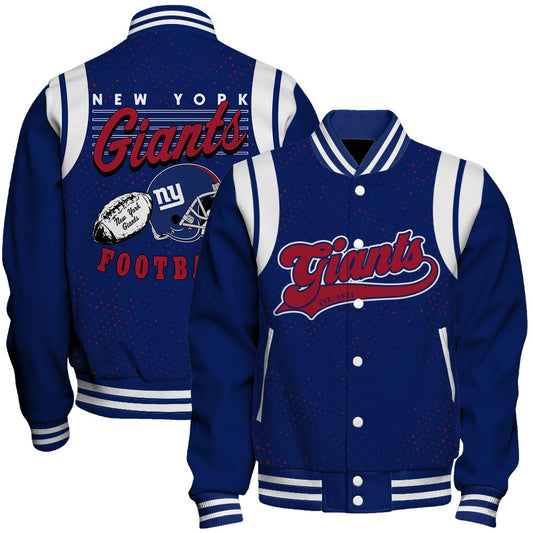 New York Giants Unisex Athletic Legacy Varsity Jacket AZBTVJK000215