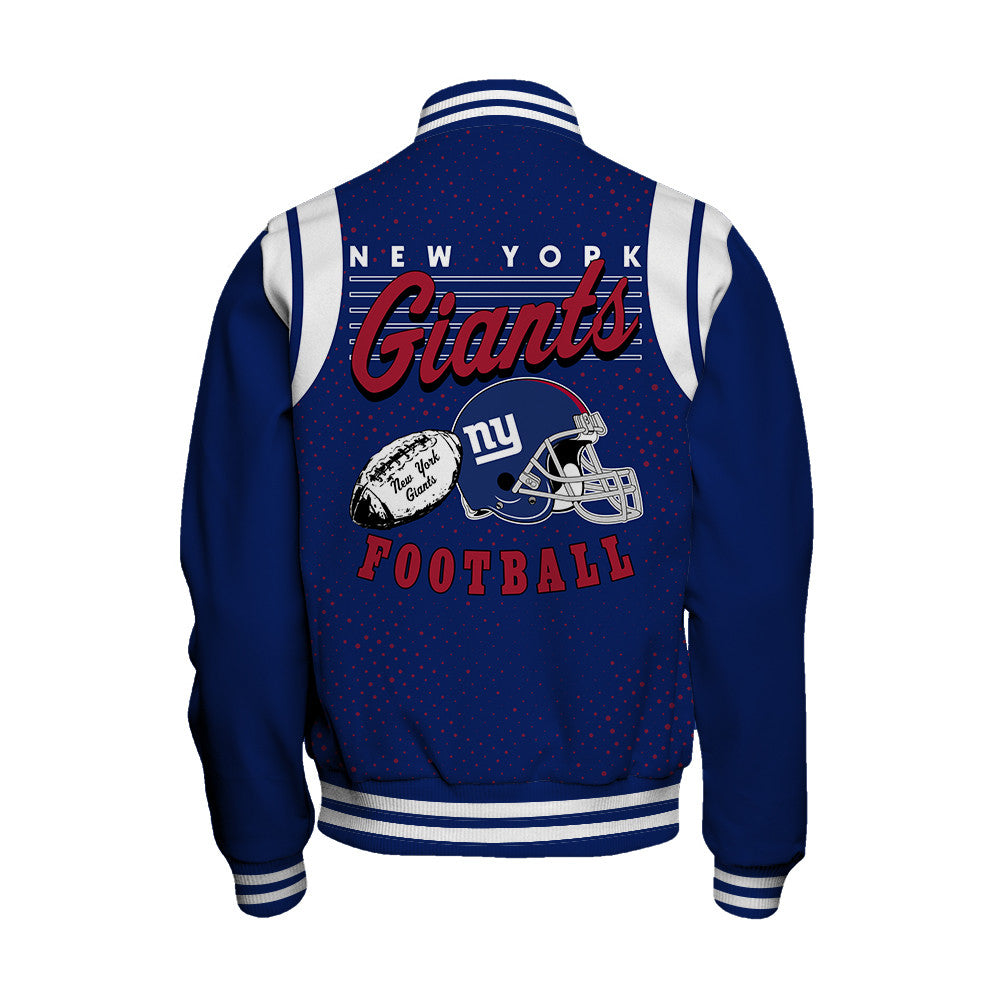 New York Giants Unisex Athletic Legacy Varsity Jacket AZBTVJK000215