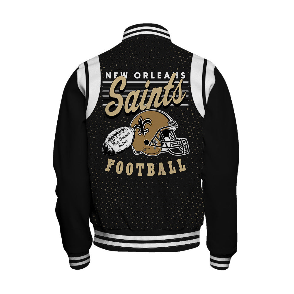 New Orleans Saints Unisex Athletic Legacy Varsity Jacket AZBTVJK000216
