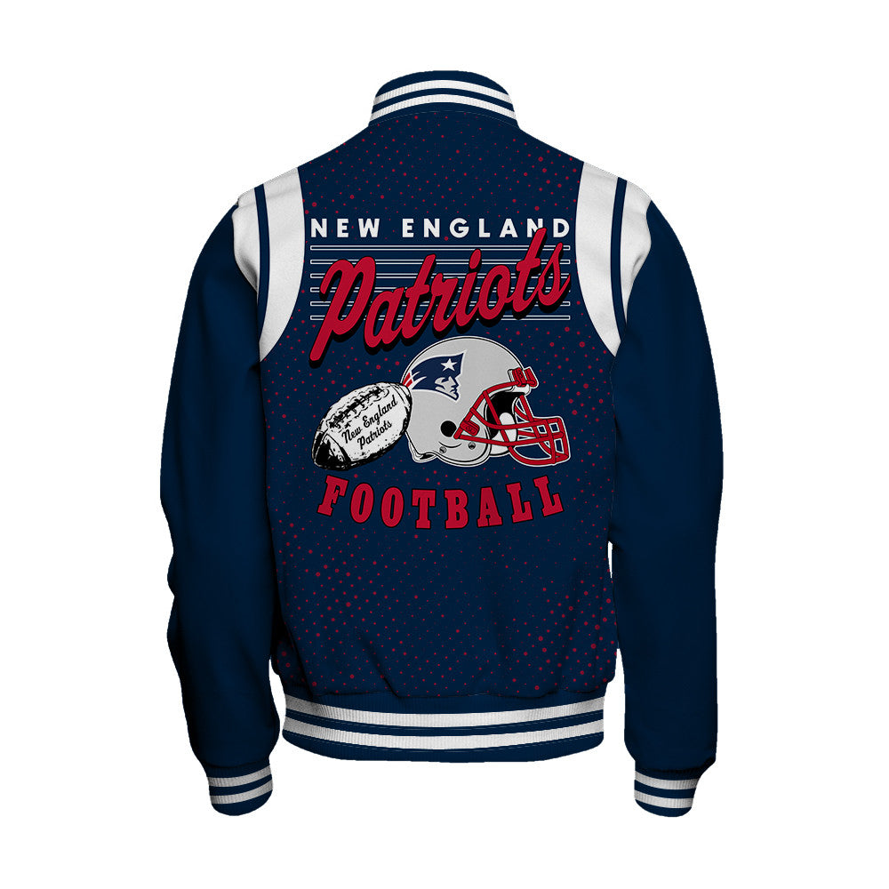New England Patriots Unisex Athletic Legacy Varsity Jacket AZBTVJK000217