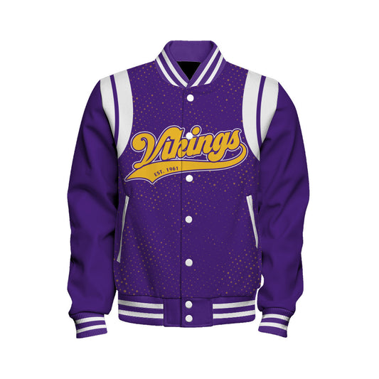 Minnesota Vikings Unisex Athletic Legacy Varsity Jacket AZBTVJK000218