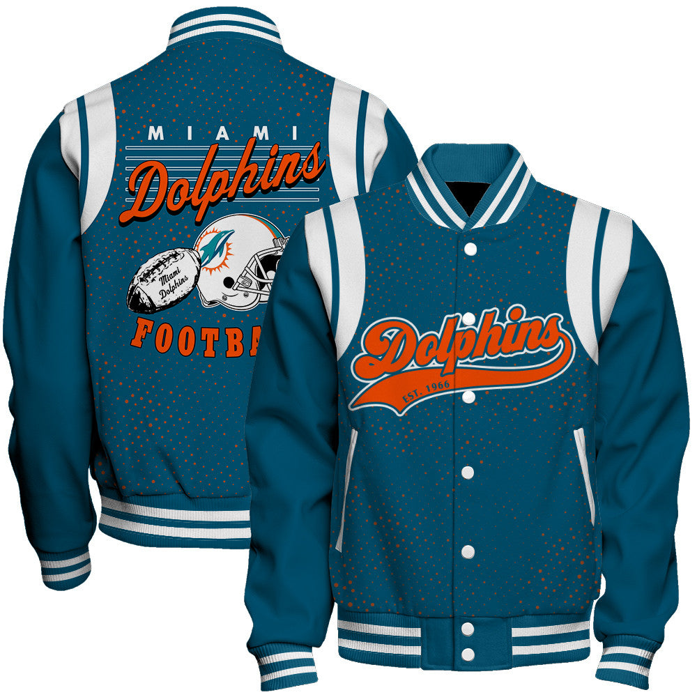 Miami Dolphins Unisex Athletic Legacy Varsity Jacket AZBTVJK000219