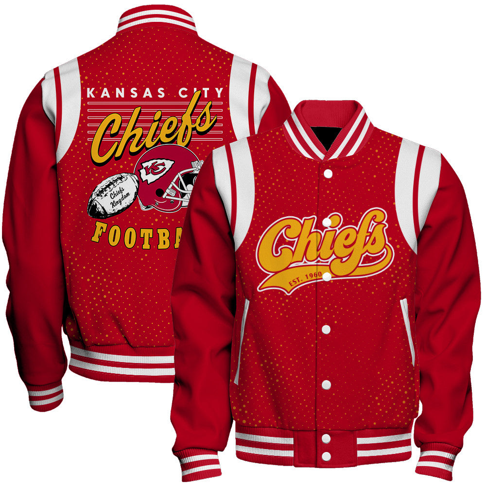 Kansas City Chiefs Unisex Athletic Legacy Varsity Jacket AZBTVJK000223