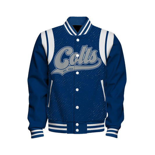 Indianapolis Colts Unisex Athletic Legacy Varsity Jacket AZBTVJK000225