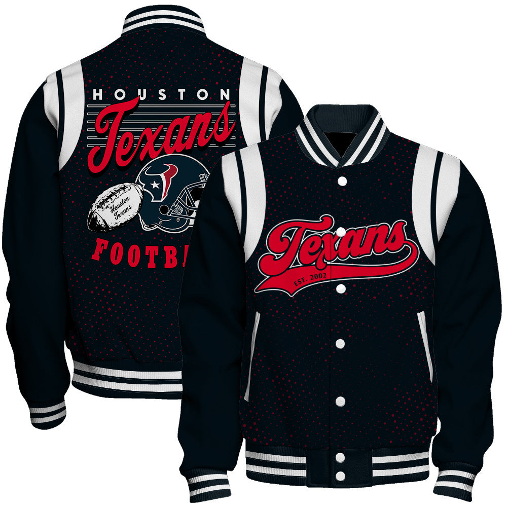 Houston Texans Unisex Athletic Legacy Varsity Jacket AZBTVJK000226