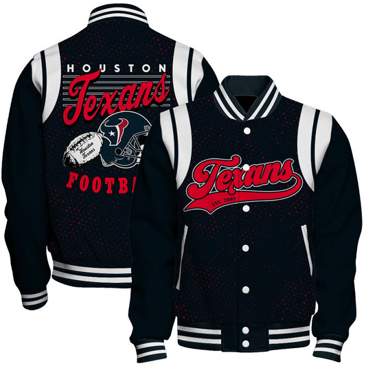 Houston Texans Unisex Athletic Legacy Varsity Jacket AZBTVJK000226