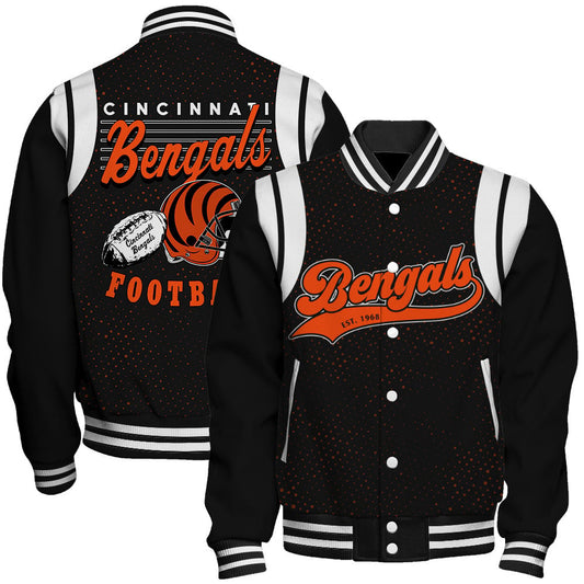 Cincinnati Bengals Unisex Athletic Legacy Varsity Jacket AZBTVJK000232