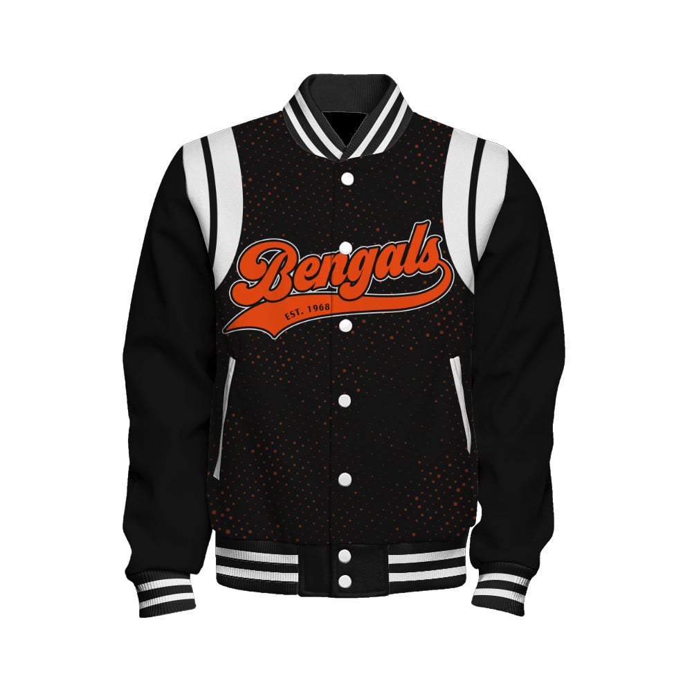 Cincinnati Bengals Unisex Athletic Legacy Varsity Jacket AZBTVJK000232