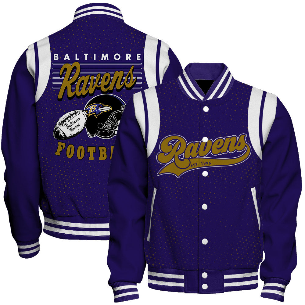 Baltimore Ravens Unisex Athletic Legacy Varsity Jacket AZBTVJK000204