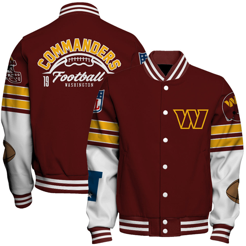Washington Commanders Unisex Ultimate Game Day Varsity Jacket AZBTVJK000044