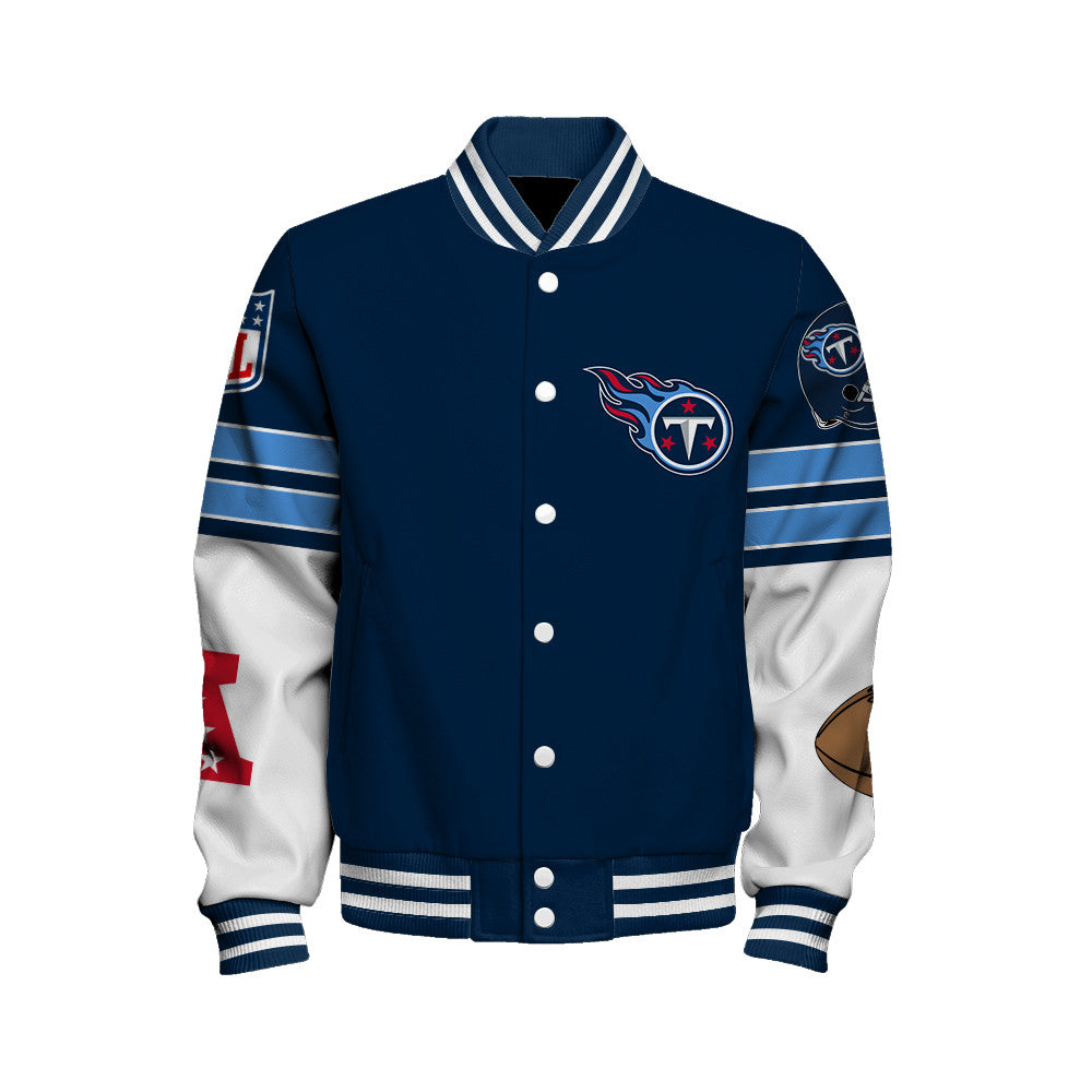 Tennessee Titans Unisex Ultimate Game Day Varsity Jacket AZBTVJK000045