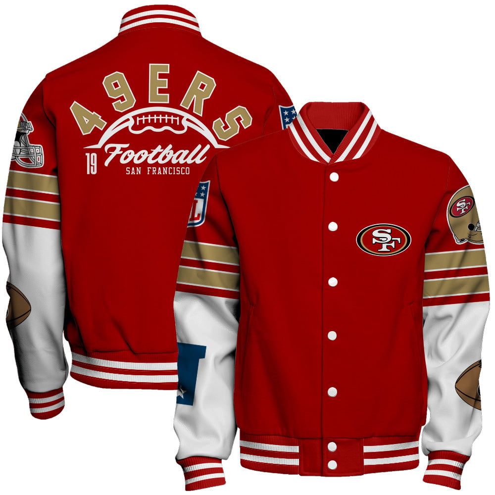 San Francisco 49ers Unisex Ultimate Game Day Varsity Jacket AZBTVJK000048