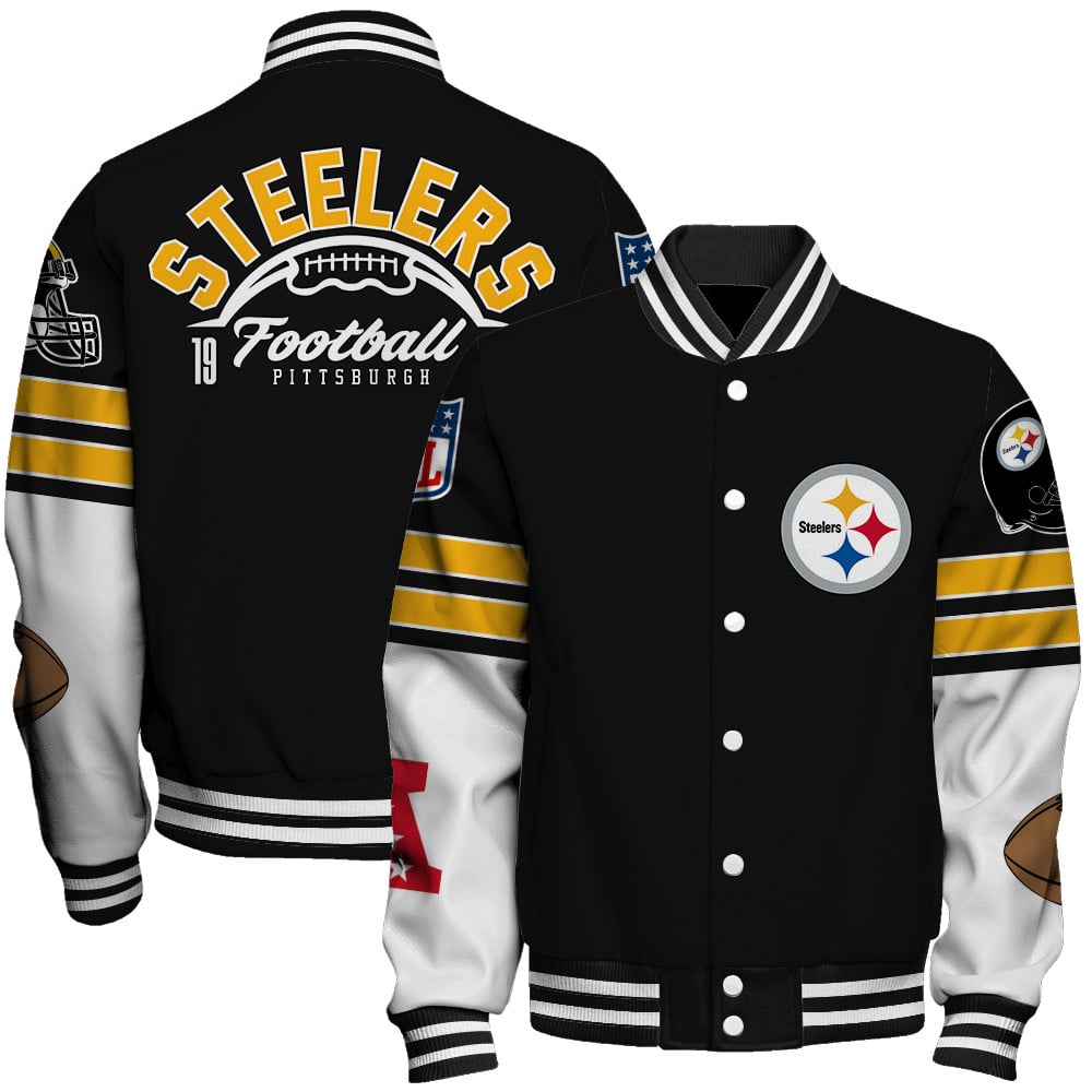 Pittsburgh Steelers Unisex Ultimate Game Day Varsity Jacket AZBTVJK000049