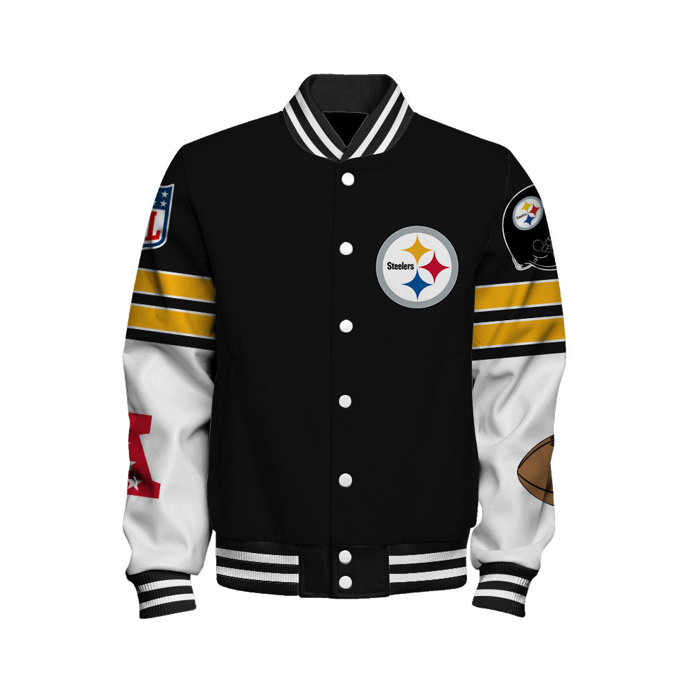 Pittsburgh Steelers Unisex Ultimate Game Day Varsity Jacket AZBTVJK000049