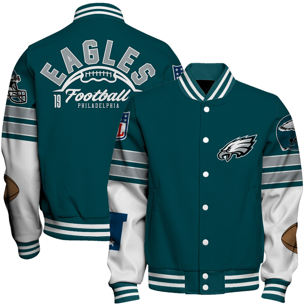 Philadelphia Eagles Unisex Ultimate Game Day Varsity Jacket AZBTVJK000050