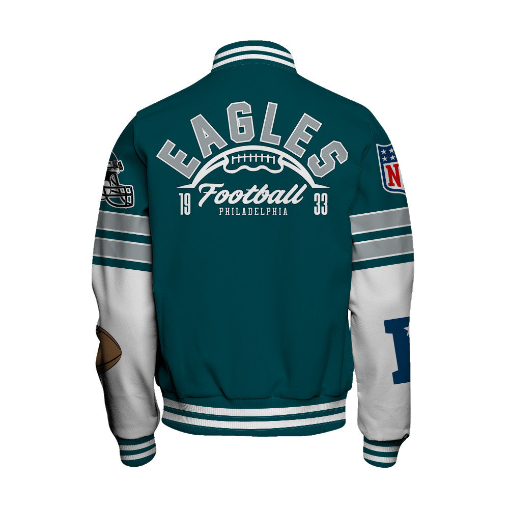 Philadelphia Eagles Unisex Ultimate Game Day Varsity Jacket AZBTVJK000050