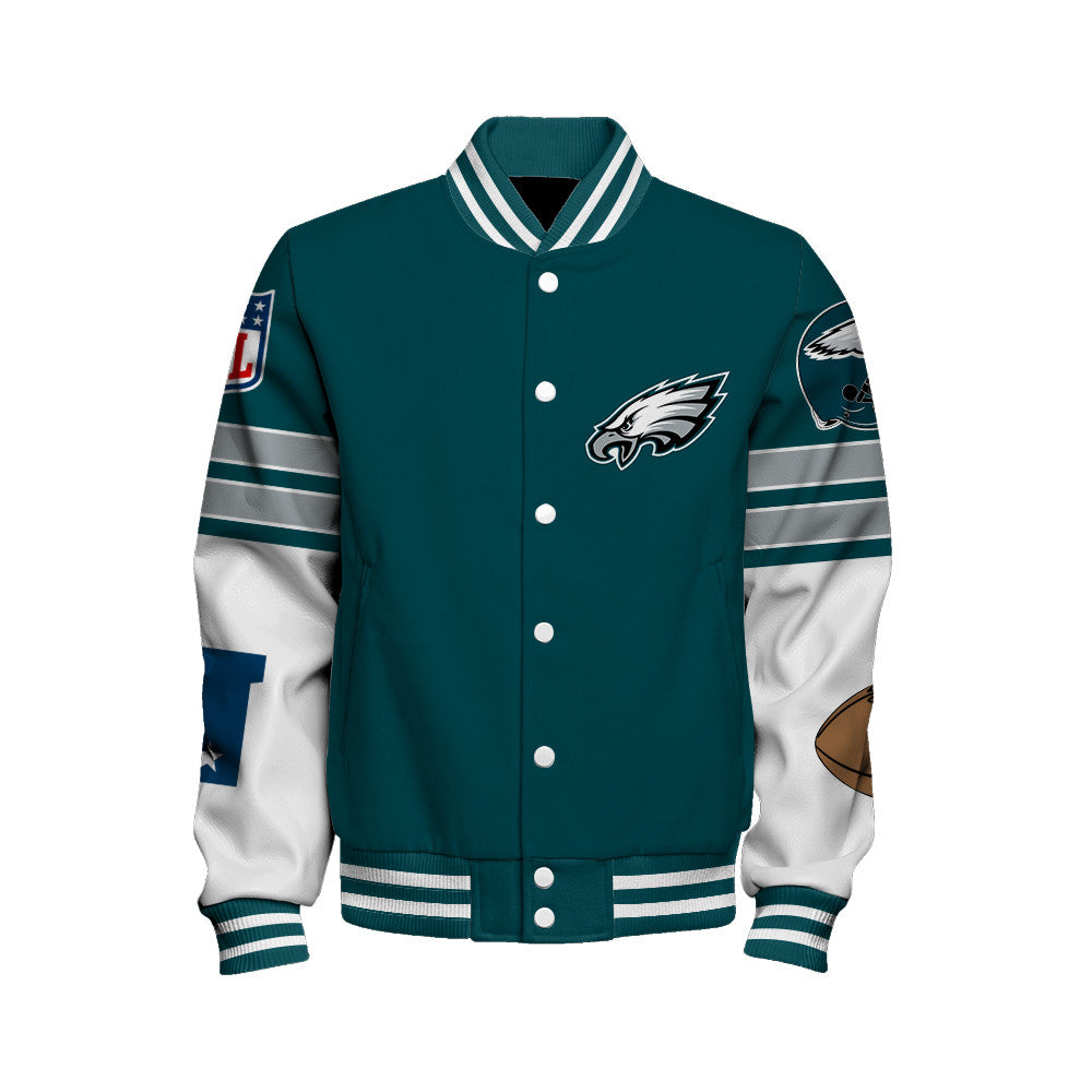 Philadelphia Eagles Unisex Ultimate Game Day Varsity Jacket AZBTVJK000050