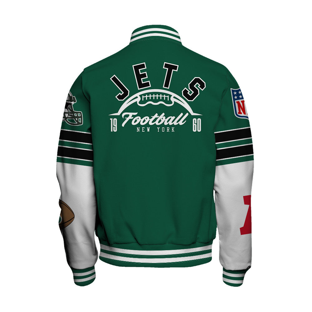 New York Jets Unisex Ultimate Game Day Varsity Jacket AZBTVJK000051