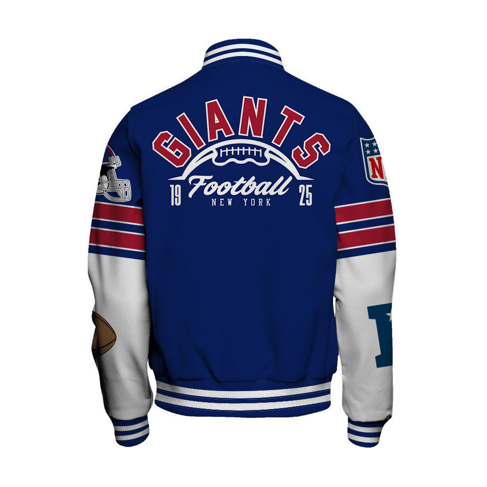 New York Giants Unisex Ultimate Game Day Varsity Jacket AZBTVJK000052
