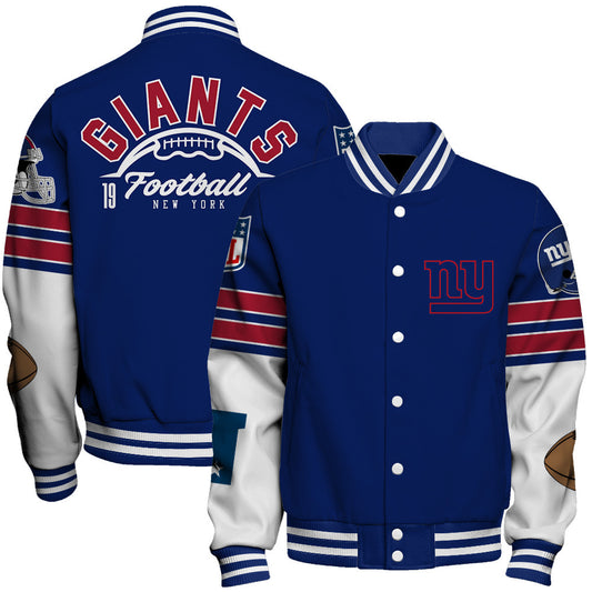 New York Giants Unisex Ultimate Game Day Varsity Jacket AZBTVJK000052
