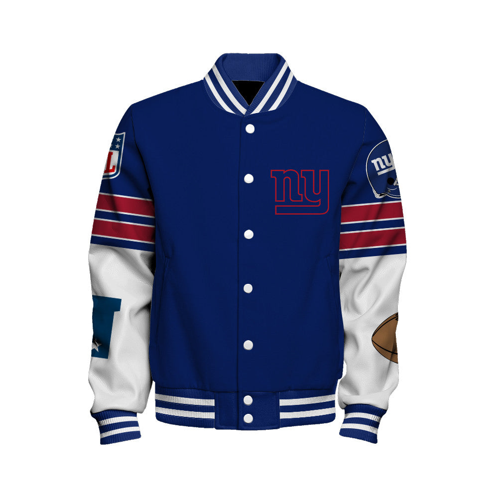 New York Giants Unisex Ultimate Game Day Varsity Jacket AZBTVJK000052