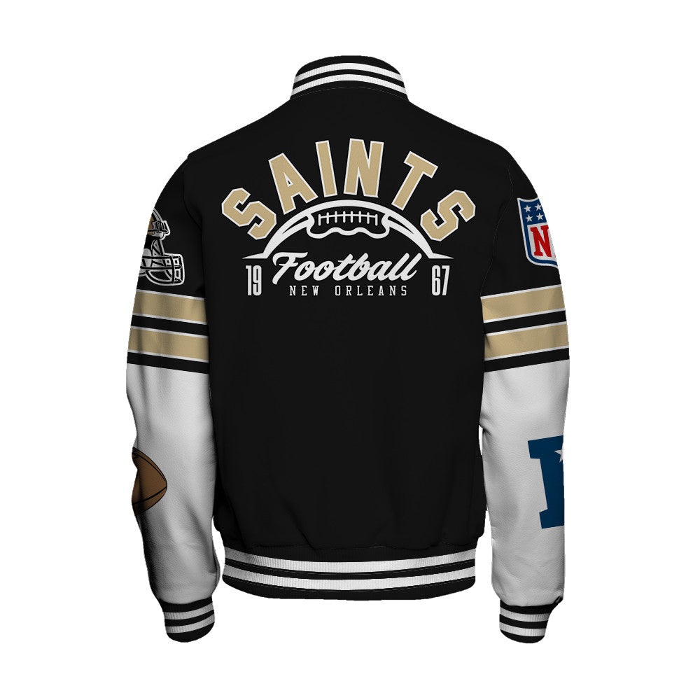 New Orleans Saints Unisex Ultimate Game Day Varsity Jacket AZBTVJK000053