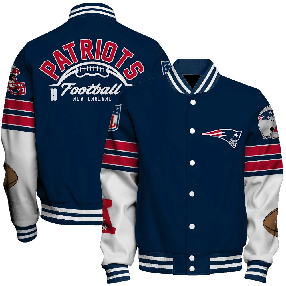New England Patriots Unisex Ultimate Game Day Varsity Jacket AZBTVJK000054