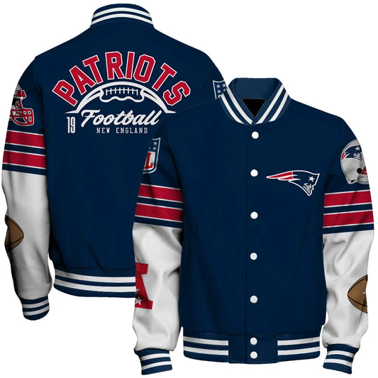 New England Patriots Unisex Ultimate Game Day Varsity Jacket AZBTVJK000054