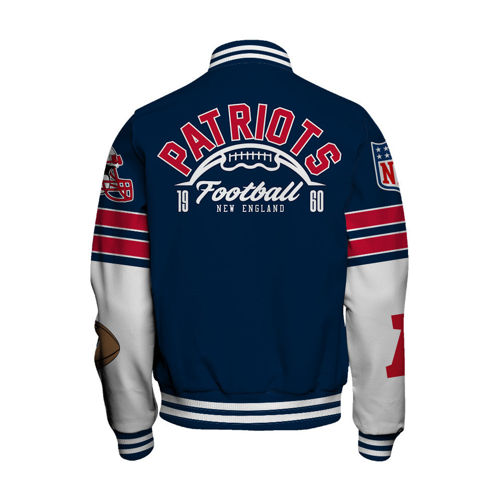 New England Patriots Unisex Ultimate Game Day Varsity Jacket AZBTVJK000054