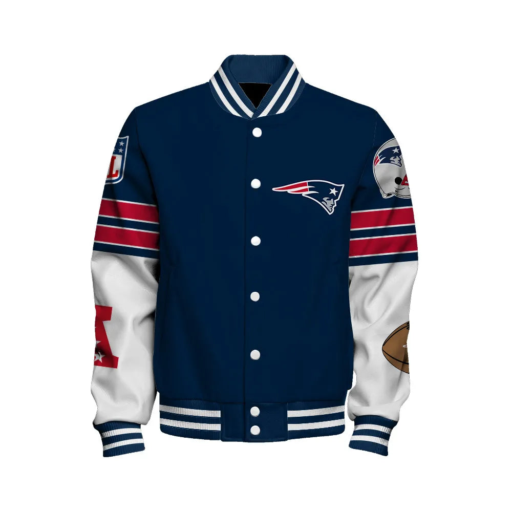 New England Patriots Unisex Ultimate Game Day Varsity Jacket AZBTVJK000054