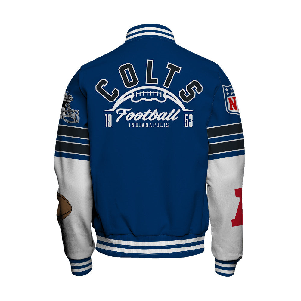 Indianapolis Colts Unisex Ultimate Game Day Varsity Jacket AZBTVJK000062