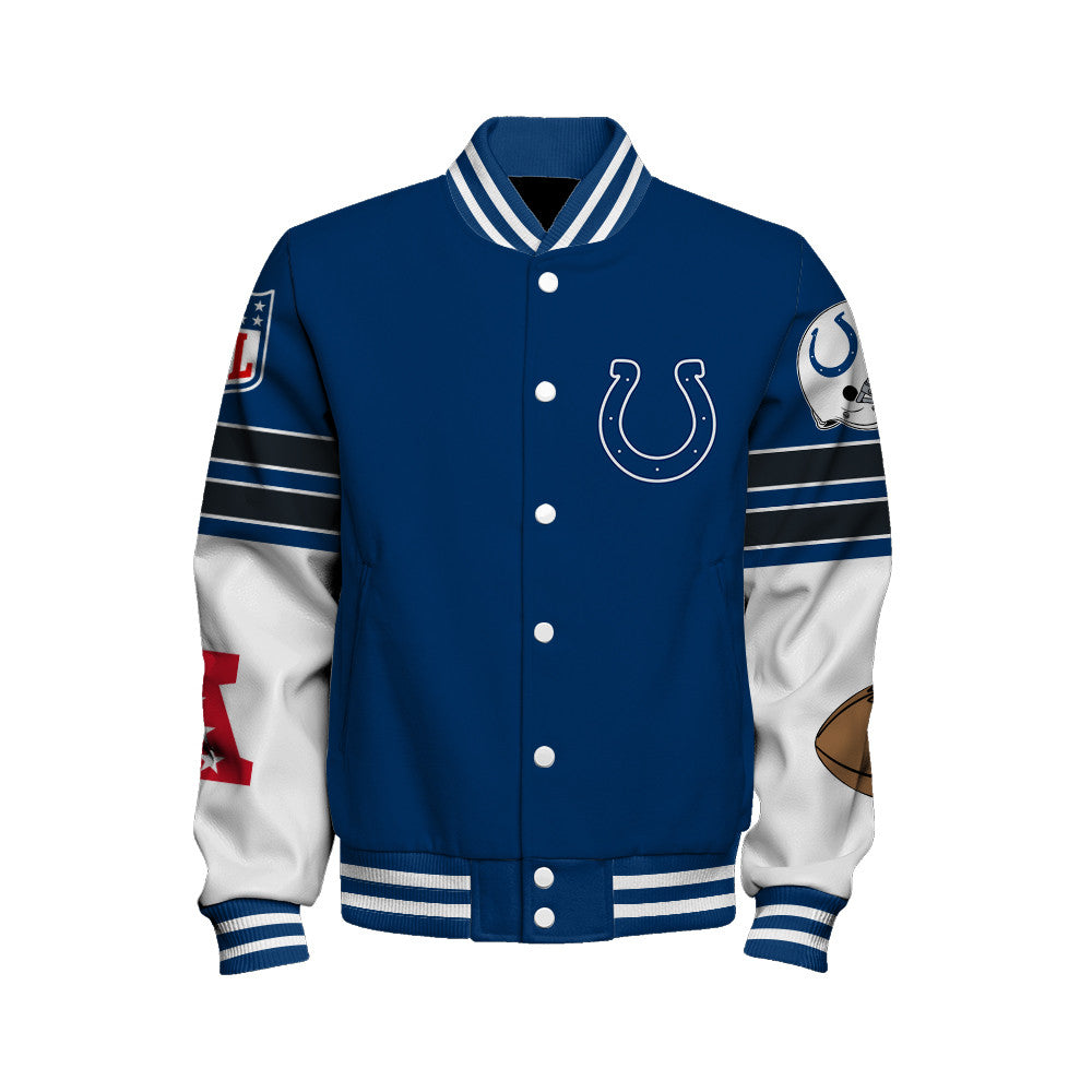 Indianapolis Colts Unisex Ultimate Game Day Varsity Jacket AZBTVJK000062