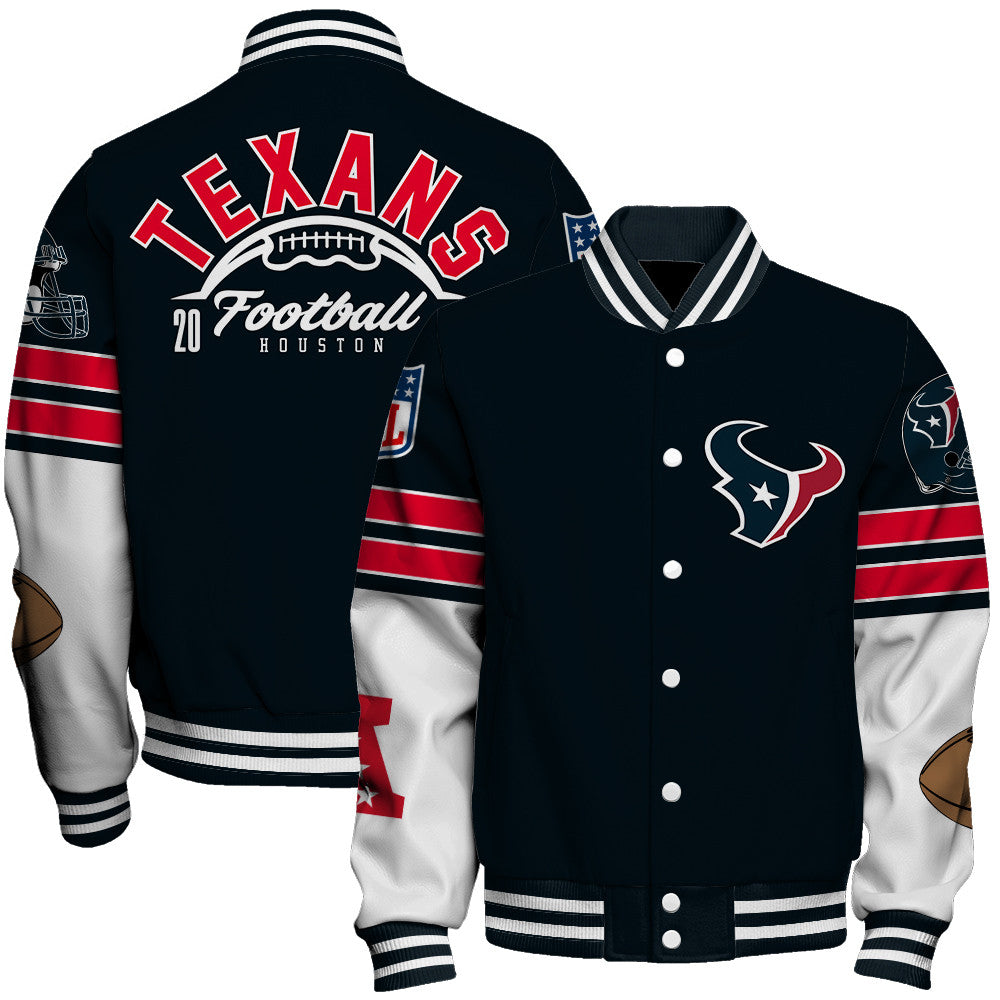 Houston Texans Unisex Ultimate Game Day Varsity Jacket AZBTVJK000063