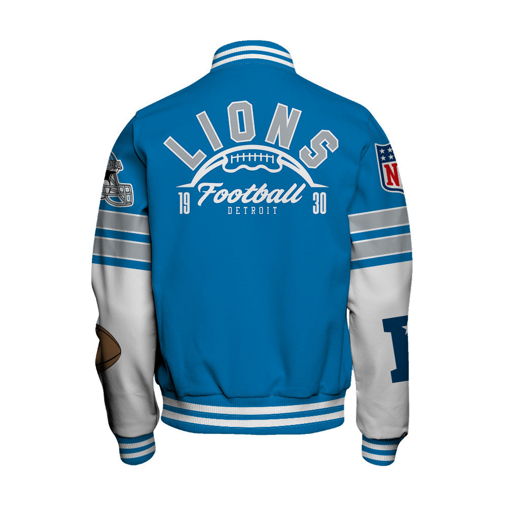 Detroit Lions Unisex Ultimate Game Day Varsity Jacket AZBTVJK000065