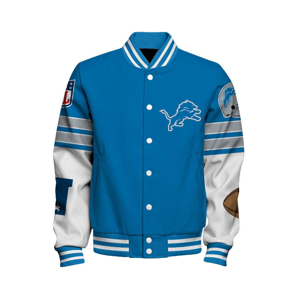 Detroit Lions Unisex Ultimate Game Day Varsity Jacket AZBTVJK000065