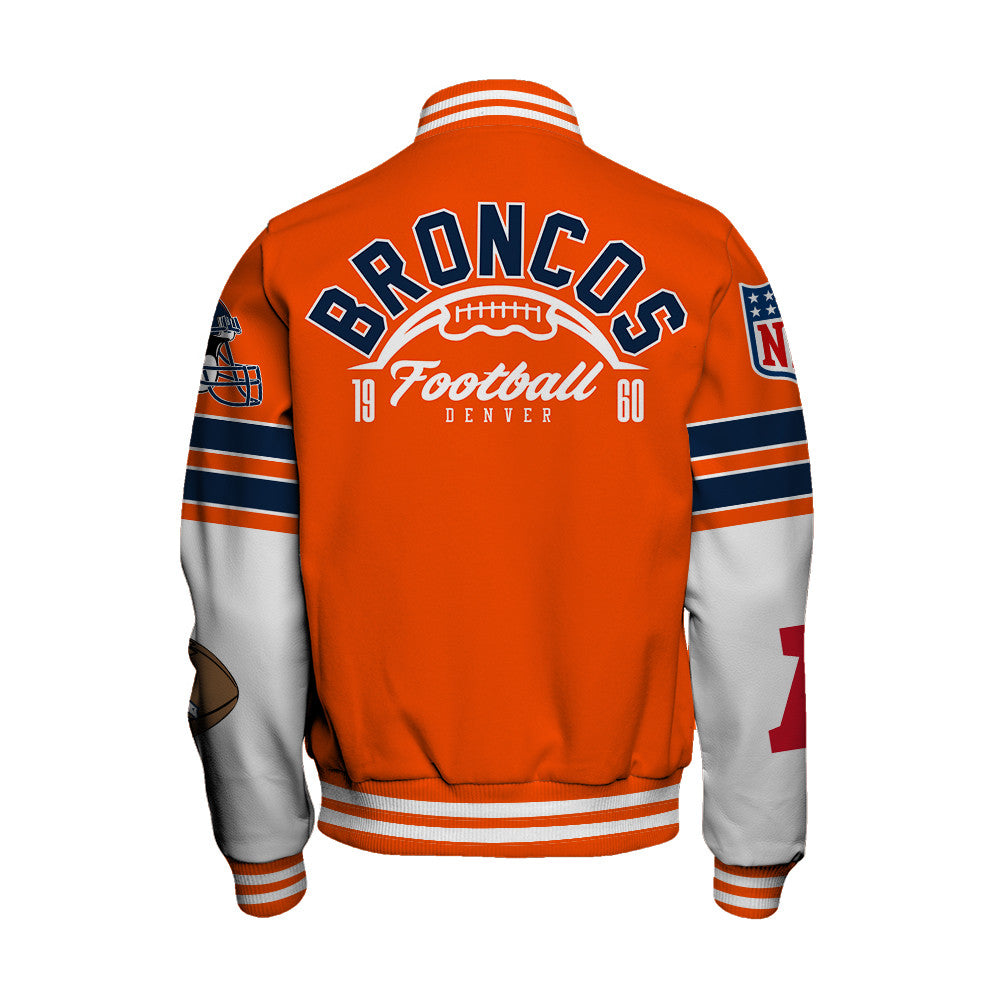 Denver Broncos Unisex Ultimate Game Day Varsity Jacket AZBTVJK000066